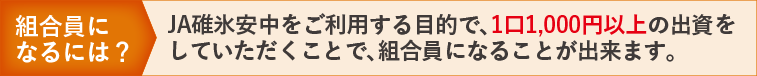 正組合員になるには？